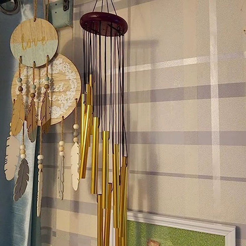 Large Deep Resonance Serenity Wind Chimes Metal Deep Tone Outdoor Home Decor gallery