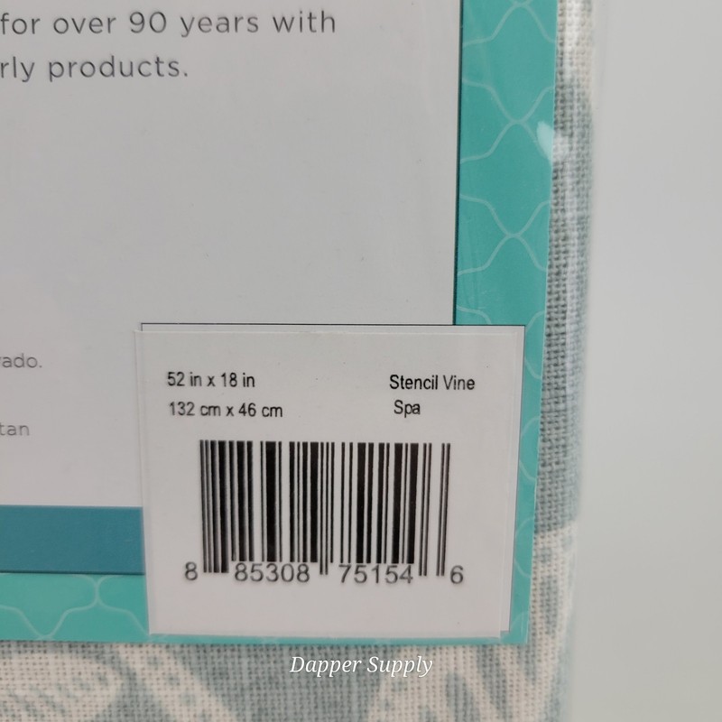 Waverly Stencil Vine Valance Blue Spa Cotton Floral 52 x 18" New Tab Top Valance gallery