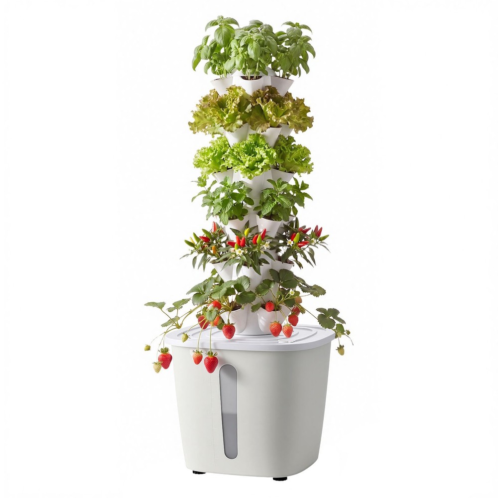 Uimoso Hydroponic Vertical Garden System with 30 Pods and App Integration