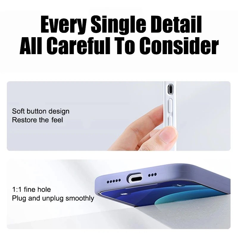 Luxury Liquid Silicone iPhone Case Shockproof Cover for iPhone 14/15/16 Series gallery