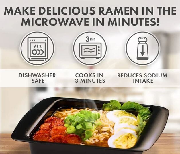 Rapid Brands Ramen Cooker Microwave 3 Minutes BPA Free Dishwasher Safe Lot of 3 gallery