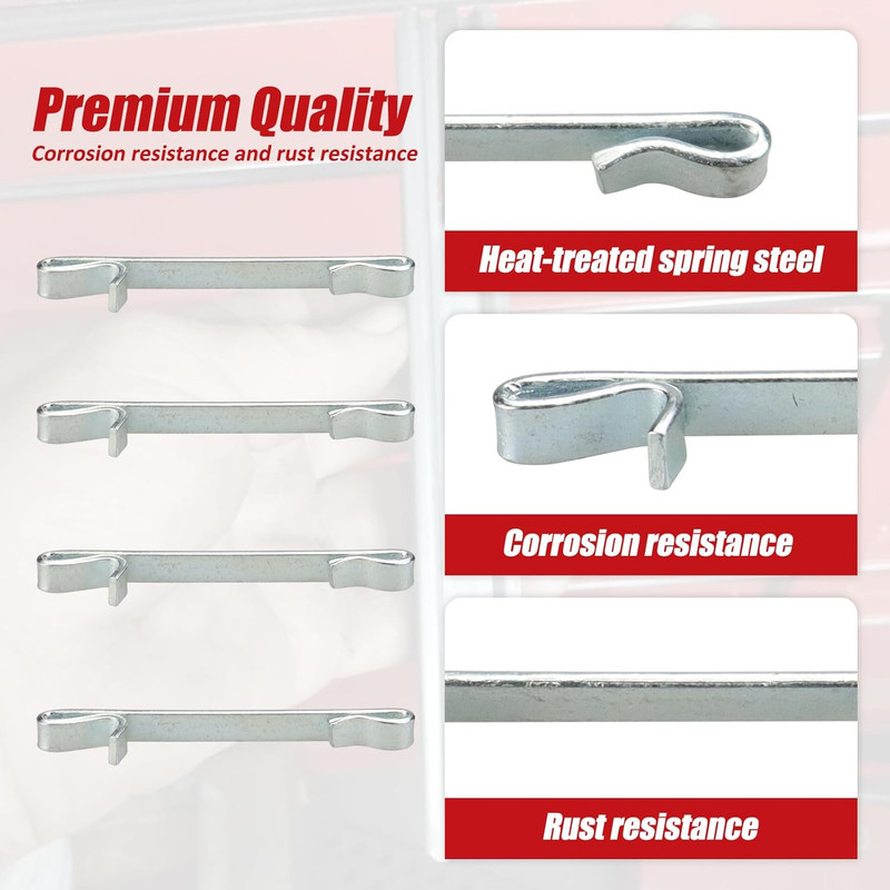4 Pcs Early 2'' Double Loop Style Tool Box Drawer Slide Retaining Keeper Clips f gallery