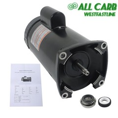 2 HP B2843 Square Single Speed Pool Pump Motor and Seal Kit 3450RPM 230V