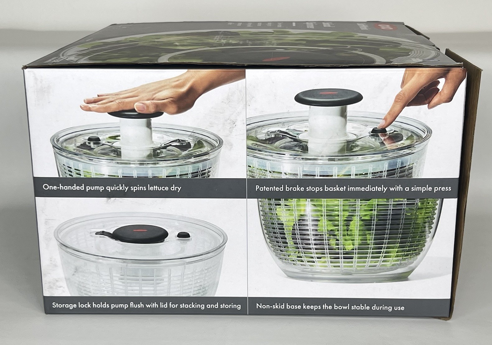 OXO SoftWorks Salad Spinner Large One-Hand Pump BPA Free New In Box Kitchen gallery