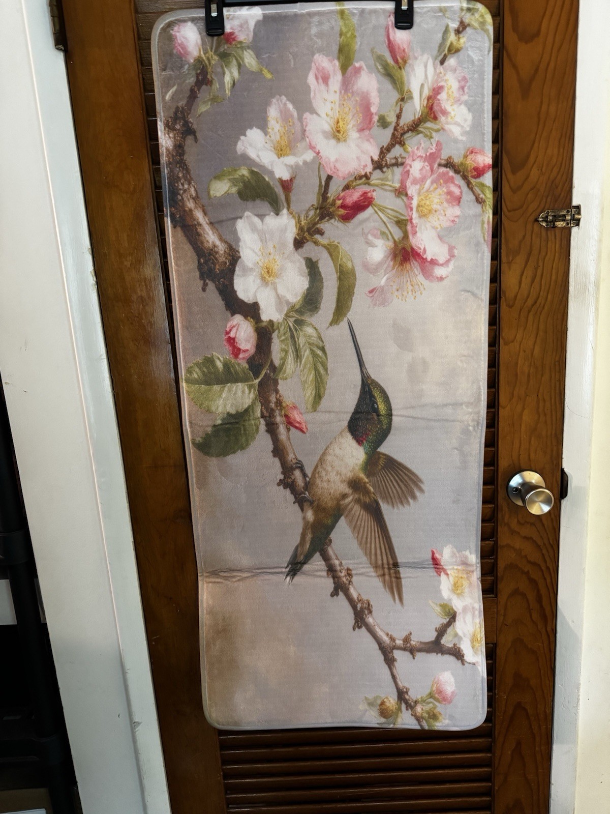 Floral & Hummingbird Decorative floor mat, Multicolor, Approx20x47 in. gallery