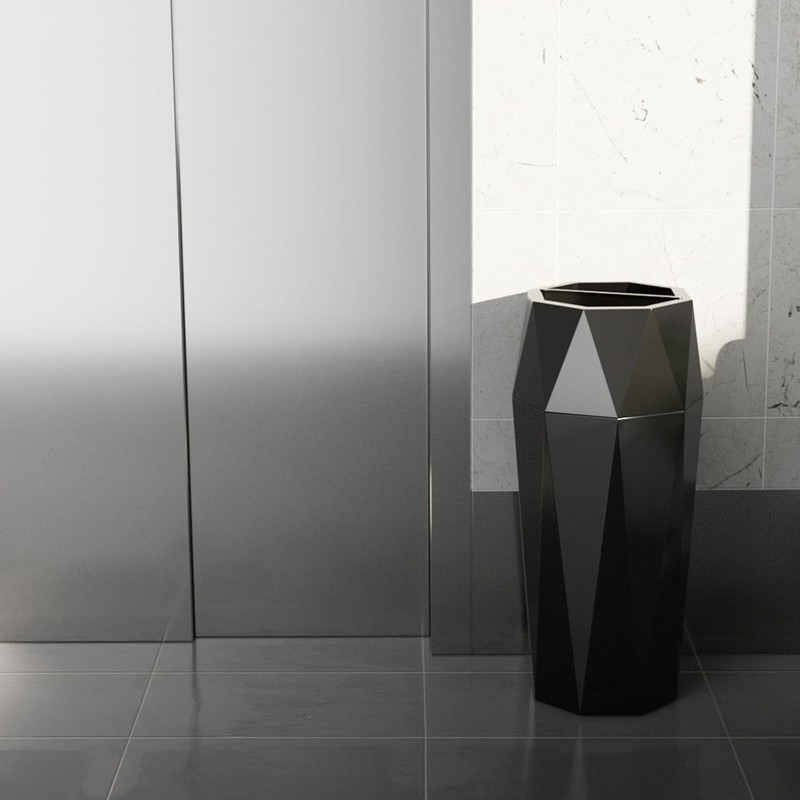 Dyna-Living Commercial Trash Can Large Garbage Can Stainless Steel Open Top... gallery