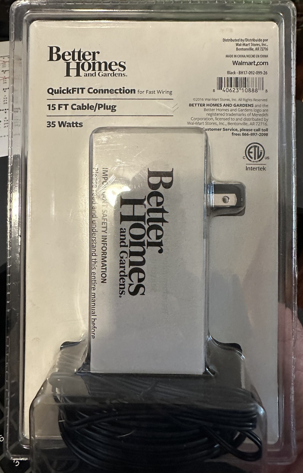 BETTER HOMES AND GARDENS 35 WATT QUICKFIT TRANSFORMER W LIGHT SENSOR 15 FT CABLE gallery