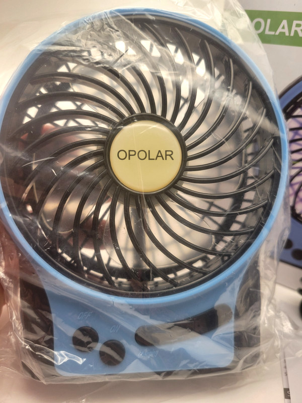 OPOLAR Portable Rechargeable Fan, USB Cable , Blue Model F208 gallery