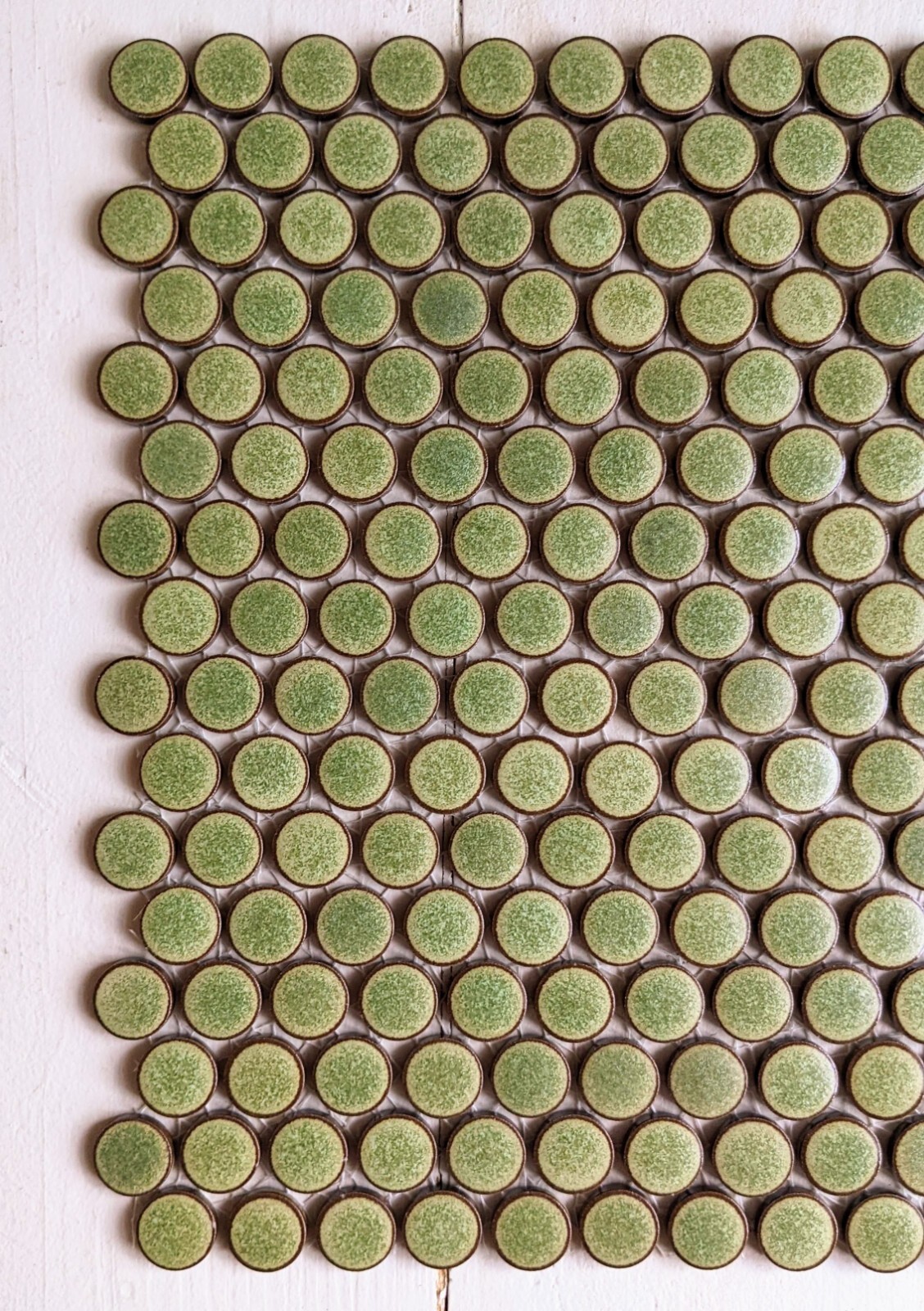 Rustic Green Penny Round Mosaic Tile For Wall & Floor gallery