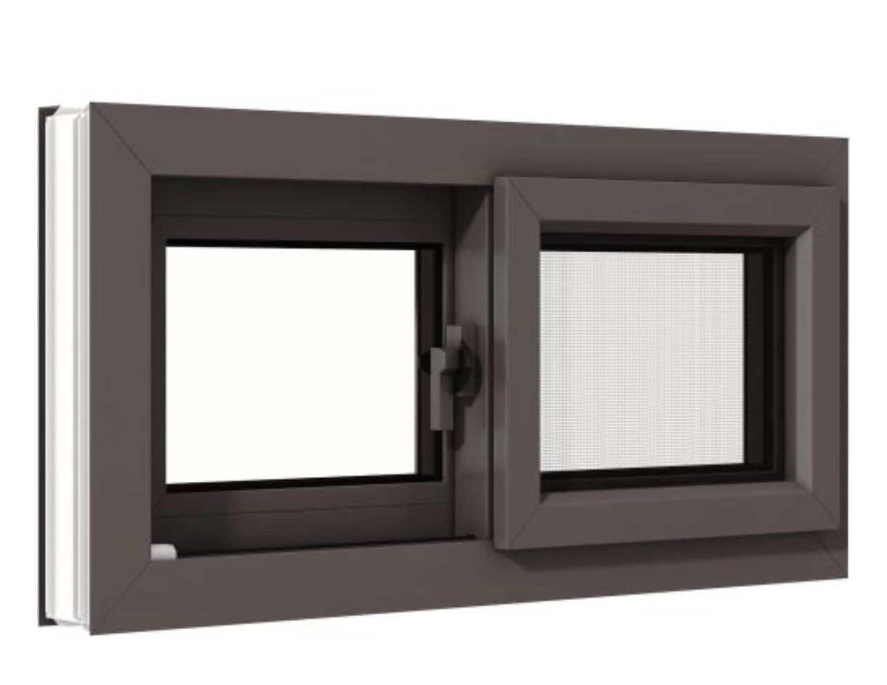 Vinyl Basement Slider Window,32" x 16" Basement Window( Detached Handle Need Fix gallery
