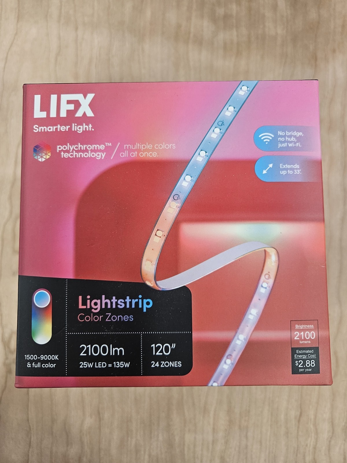 ​LIFX Smart LED Lightstrip 120" 10ft Color Zones WiFi Apple Home Alexa LZ3EK3MUS gallery
