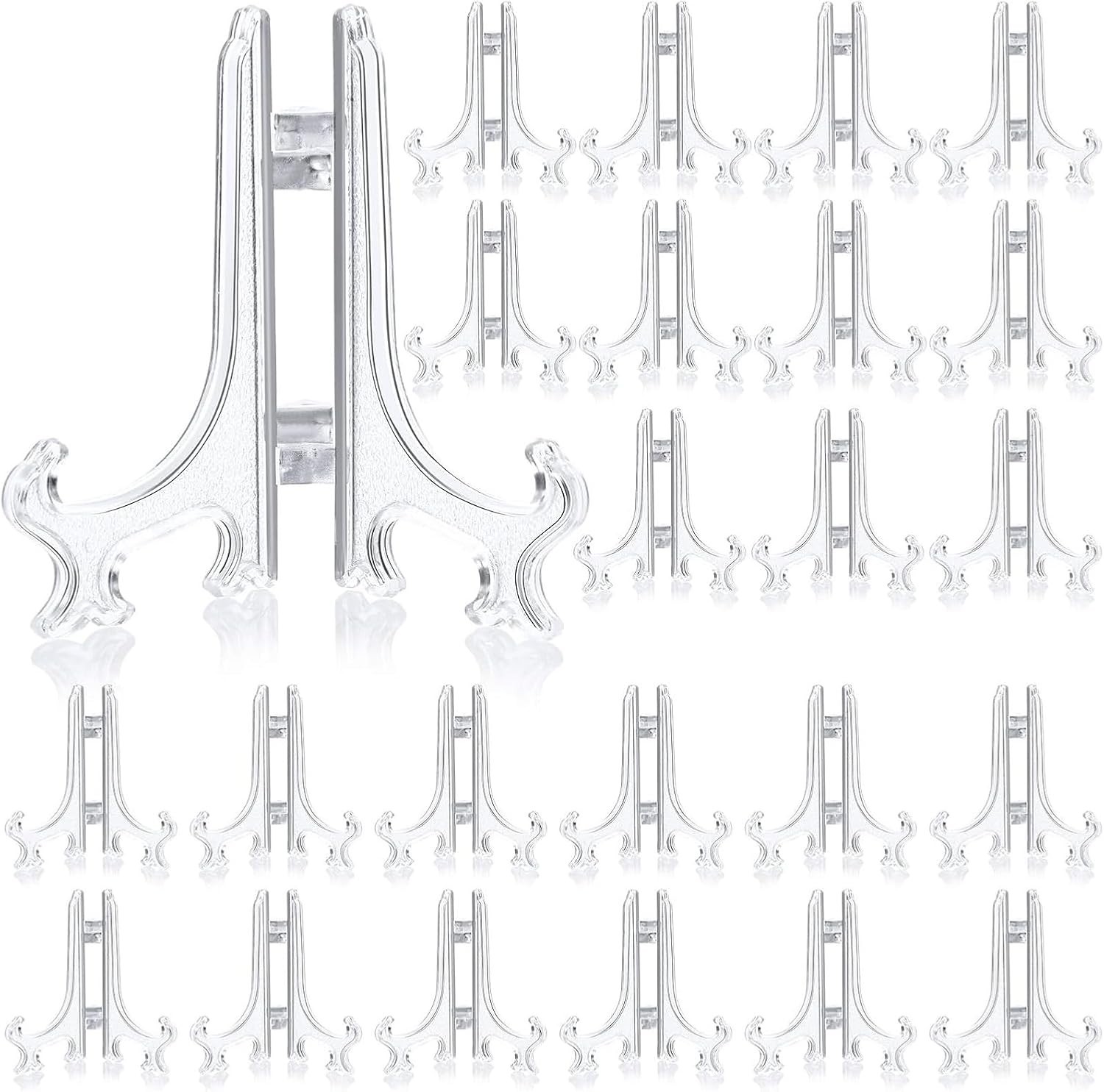 48 Pieces Mini Easel Stands Plastic Plate Stand Holder Display Picture Easel ... gallery