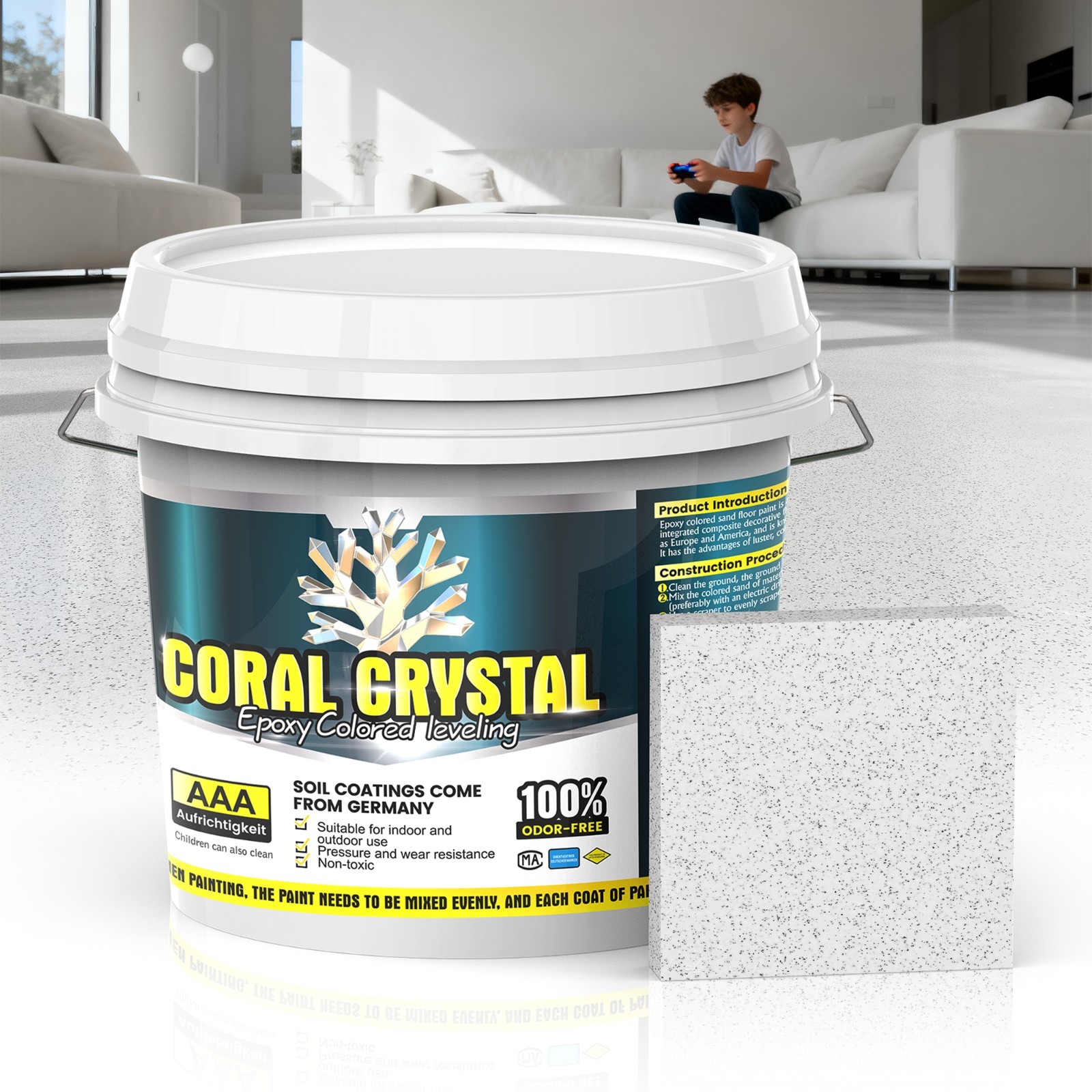Epoxy Colored Sand Floor Paint for Concrete,Self-leveling Epoxy Floor Paint gallery