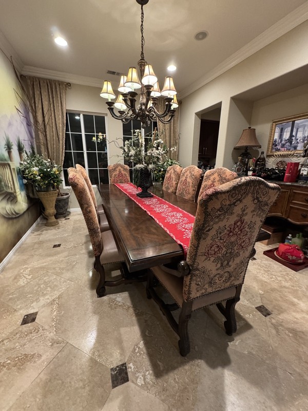Dining Table set All Solid Wood. Table Extendable With 8 Chairs gallery