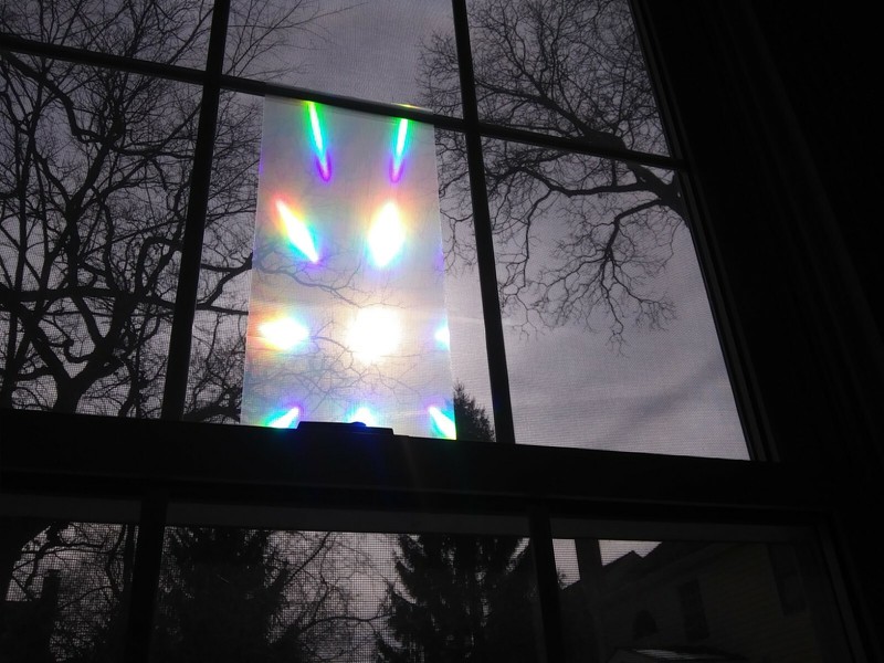 Diffraction Grating Film - Window Suncatcher and Rainbow Maker -18" x 24" gallery