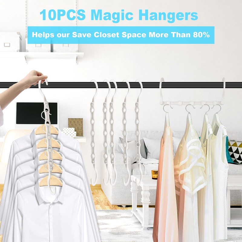 Space Saving Hangers 10 Pack, Heavy Duty Magic Cascading Hanger Organiz... gallery