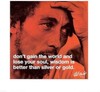 Bob Marley "Wisdom" Quote Poster Small 16"x16" Black / Red Music Art Print - New gallery