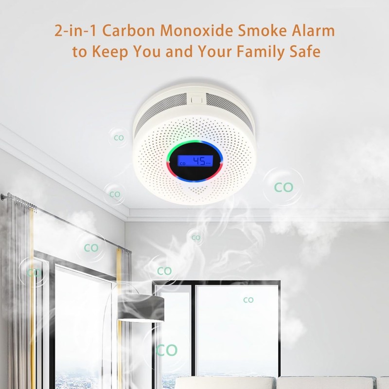 10-Year Battery Wireless Interconnected Smoke and Carbon Monoxide Detector, Smar gallery