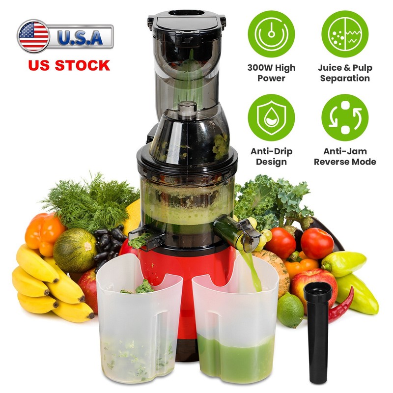 Cold Press Masticating Juicer Machine 9.45" Wide Chute Quiet Juicer Easy Clean gallery