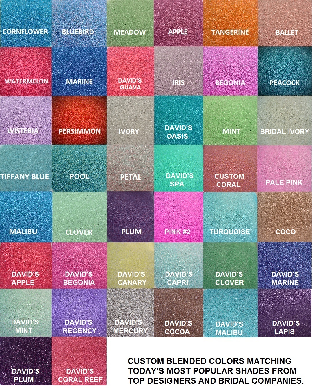Colored Sand 6oz (1/2 cup) *125+ Colors* Floral, Wedding, Unity Sand, Crafts gallery