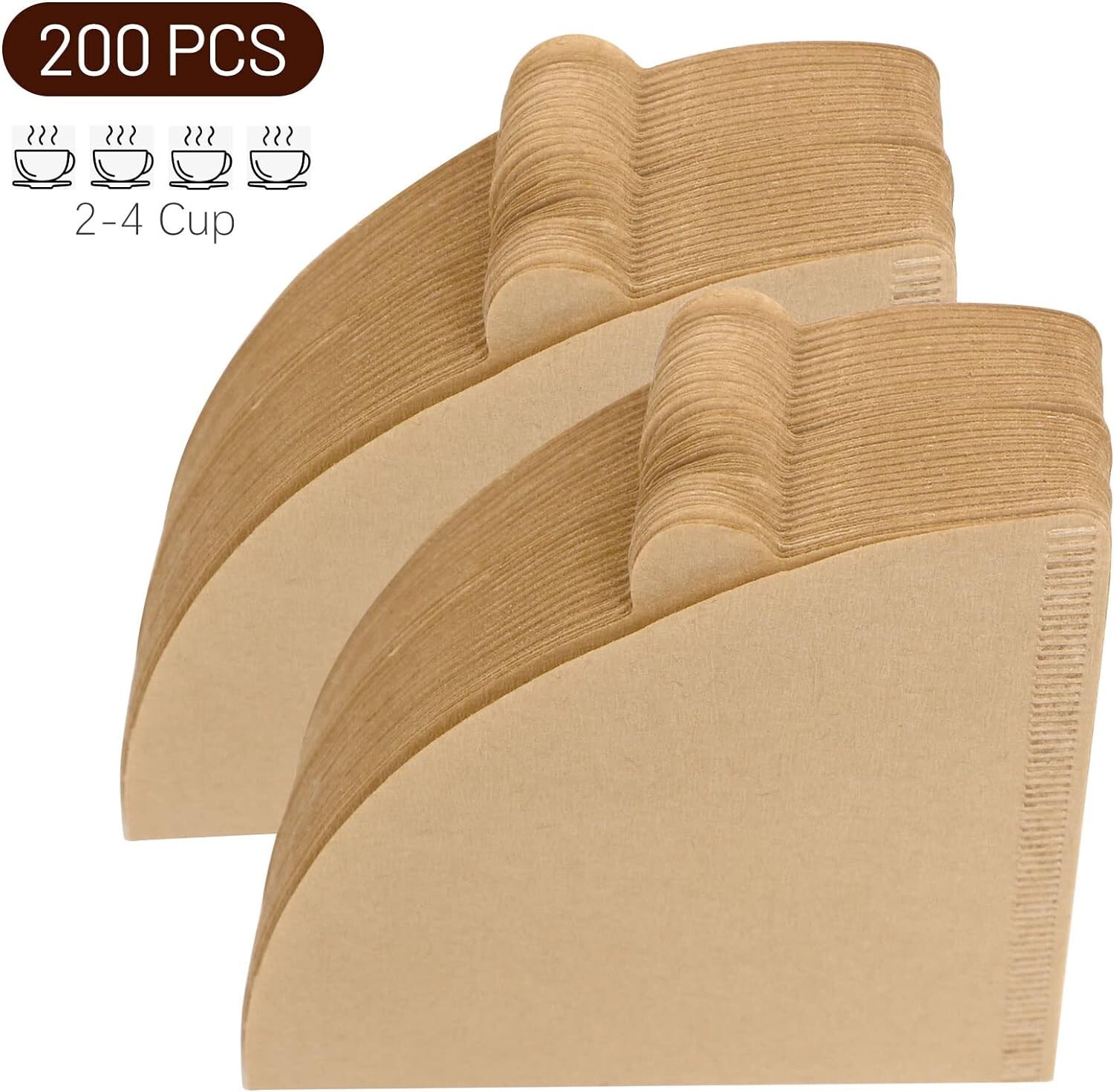 TJS Coffee Filters Size 02 Cone Unbleached Brown Paper Coffee Filters 200 COUNT! gallery