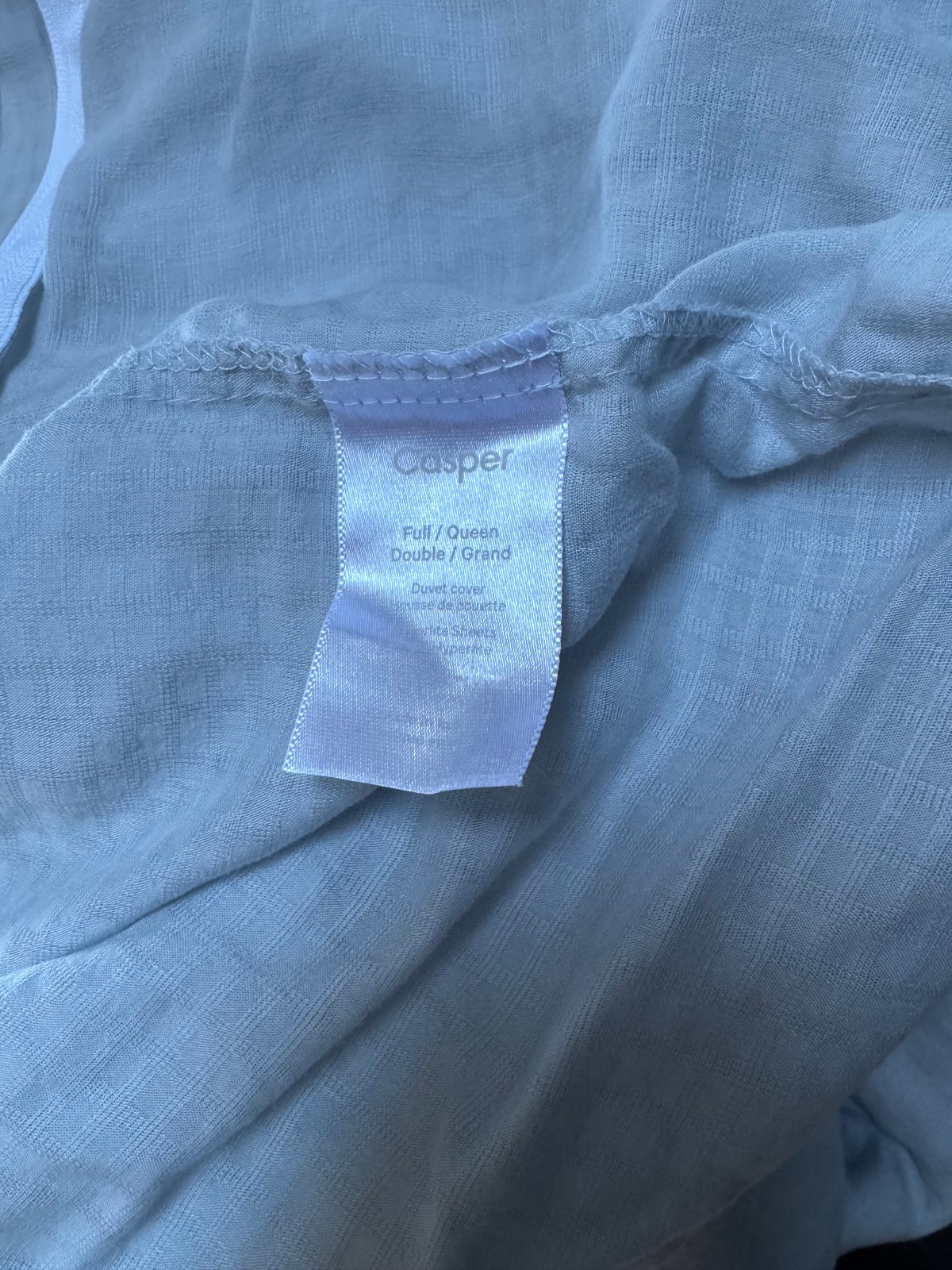 Casper Hyperlite 100% Lyocell Full/Queen Duvet Cover, Fog Blue gallery