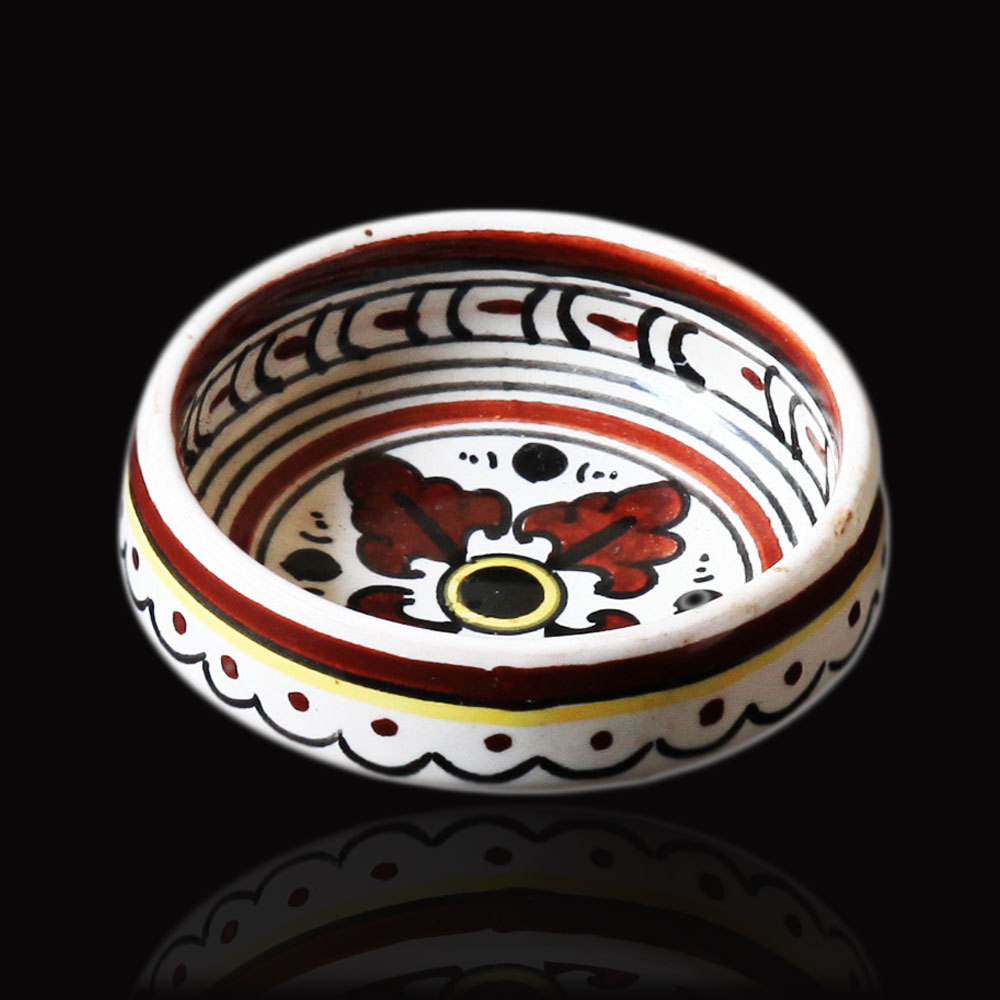 Vintage Ceramic Artistica VOLPI DERUTA Handpainted Painted Dish 900s gallery