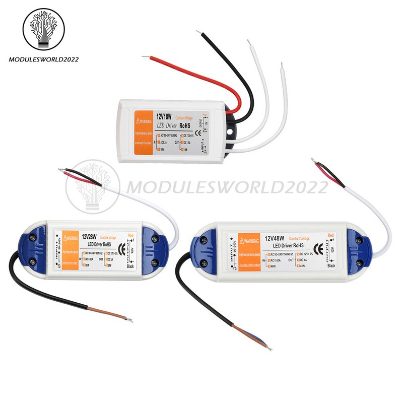 LED Driver Switching Power Adapter DC 12V 18W 28W 48W Transformer AC 90-240V gallery