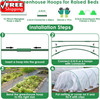 60 Pcs Garden Hoops for Raised Beds, 12 Sets Greenhouse Hoops Grow Tunnel Rust-F gallery