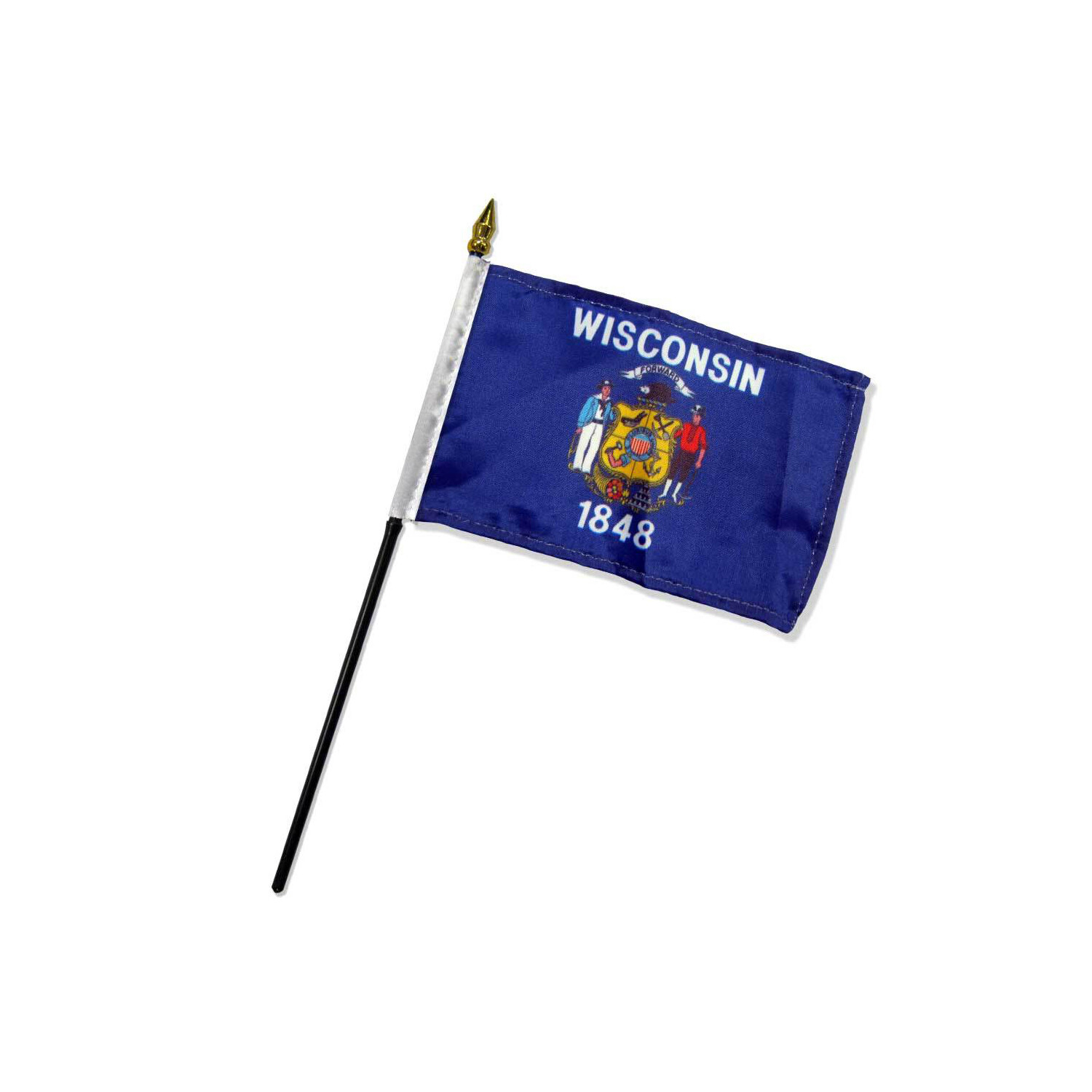 1 Dozen Wisconsin Flags 4x6in Stick Flag State of Wisconsin Flag WI Pride gallery