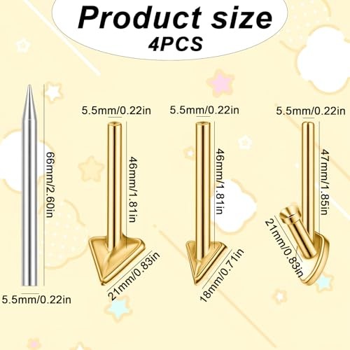 4PCS Copper Plastic Welding Tips Plastic Welder Tips Soldering Iron Tip gallery