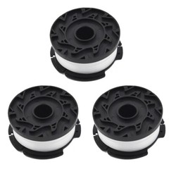 3 Pack String Trimmer Spools For BLACK+DECKER AF-100-3ZP GH900 W/ 0.065″ Line