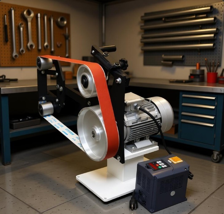 Heavy Duty Belt Sander with Stand Sander for Woodworking & Metal Grinding etc. gallery