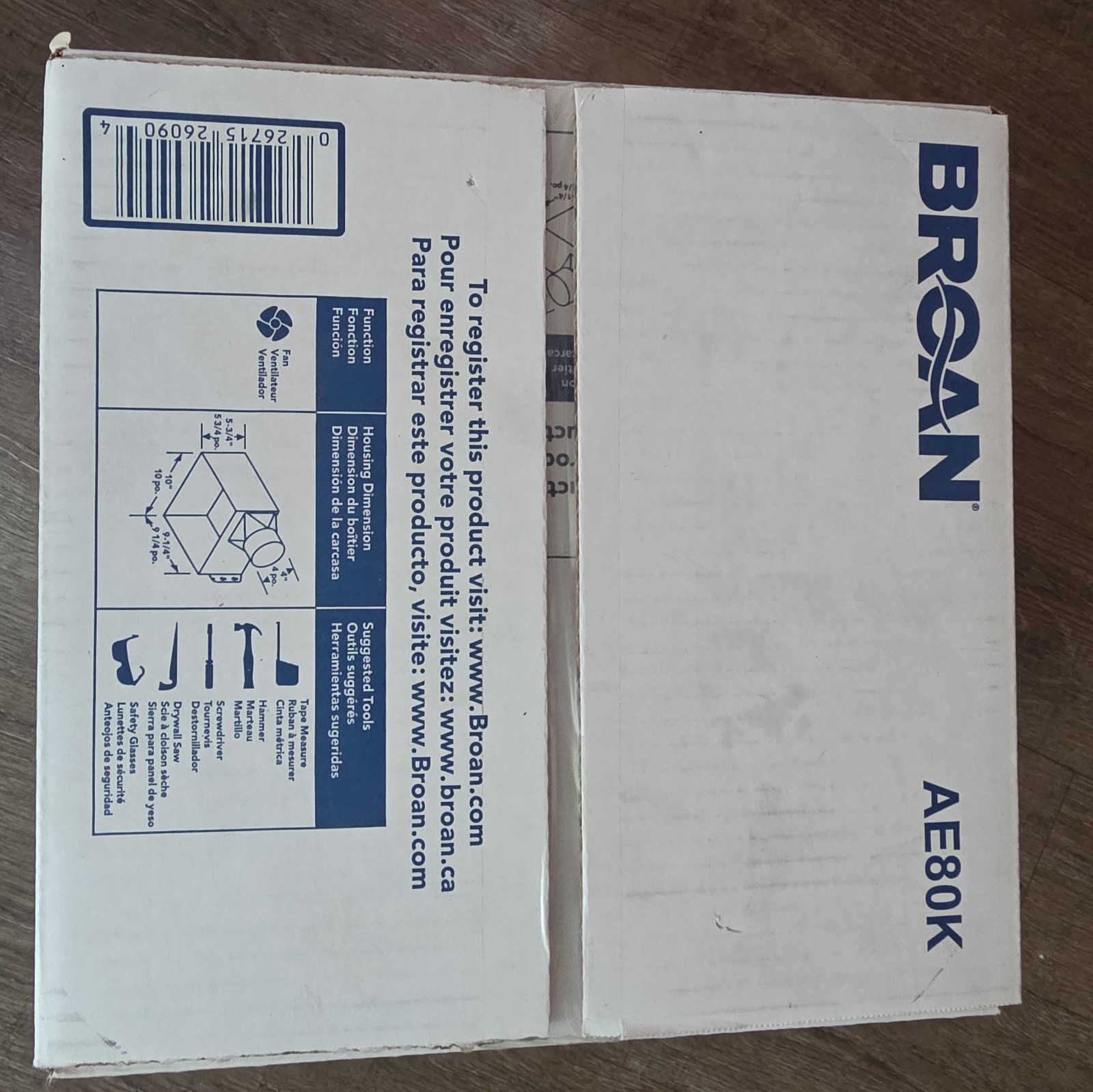 Broan AE80K Nutone Ventilation Fan FLEX HVAC Heating and Air Conditioning gallery