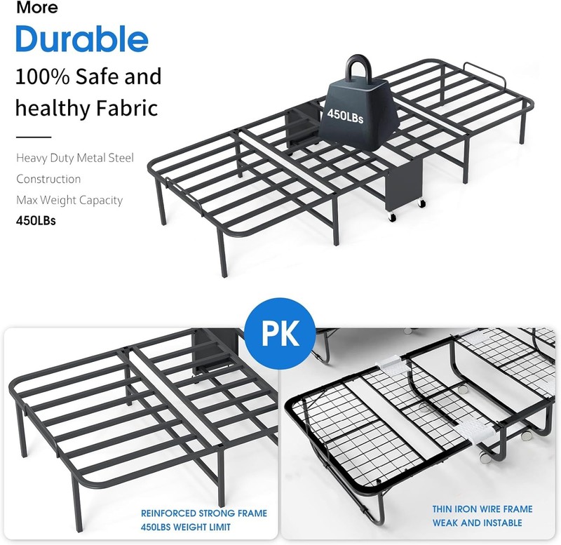 Portable 31" 38" Folding Bed Guest Rollaway Cot with Mattress for Adults Pocket gallery