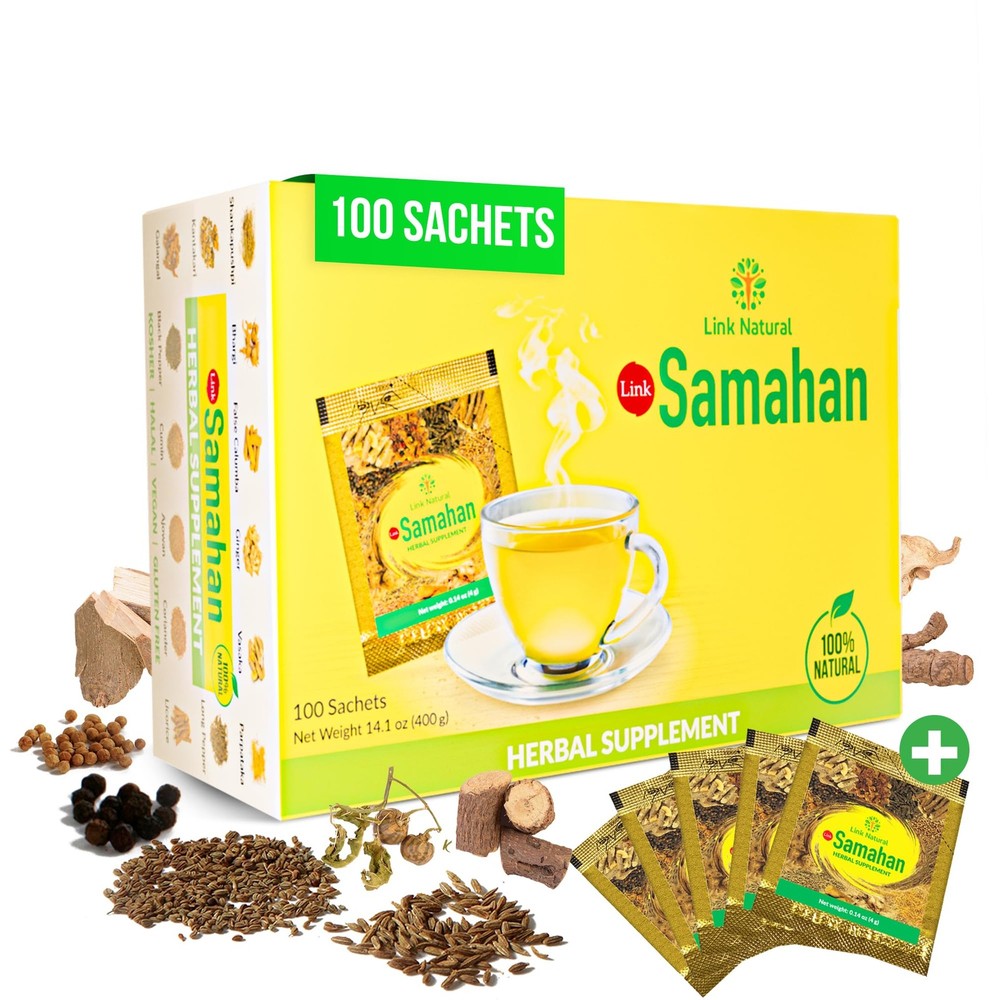 SAMAHAN Ayurvedic Herbal Tea Packets - Sri Lankan 100 Count (Pack of 1)