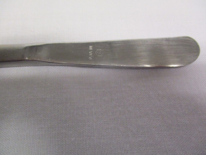 Set Of 5 Stainless Flatware Solid Single Piece Construction Dinner Knife 6" gallery