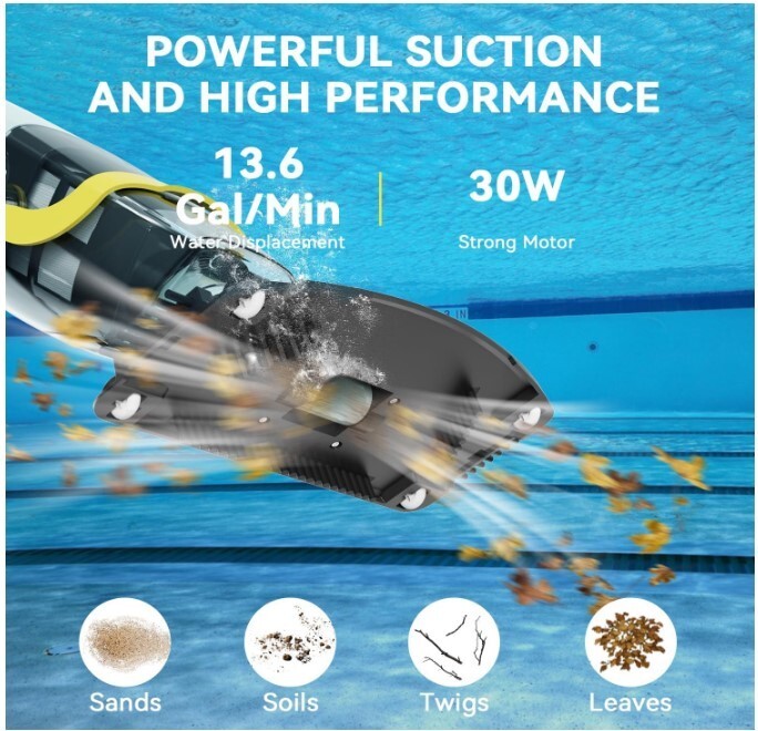 Handheld Pool Vacuum with Telescopic Pole, Cordless Rechargeable Pool Cleaner gallery
