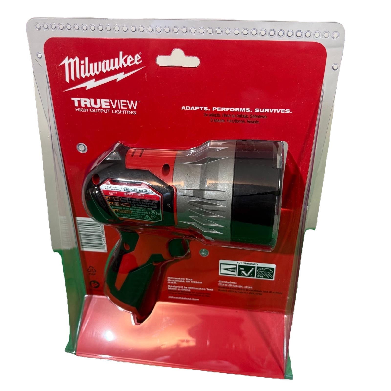 Milwaukee M12 12V LED Spotlight 750 Lumens IP54 2353-20 gallery