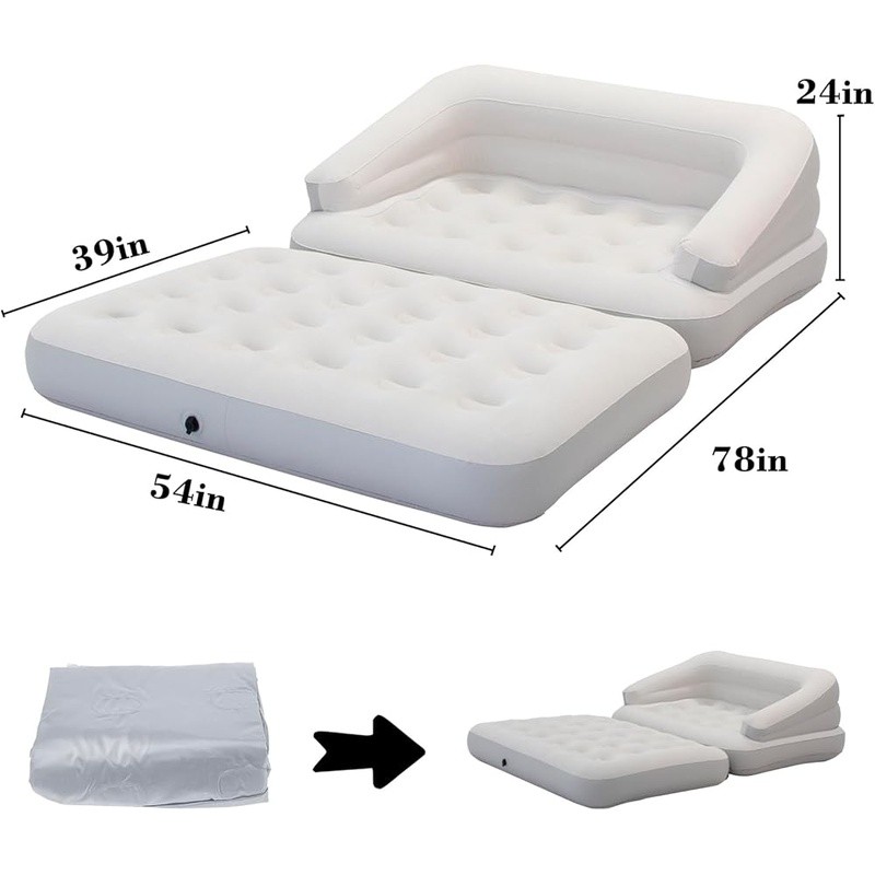 Portable Inflatable Sofa Bed Air Couch Easy Setup Multi-Functional Outdoor Use gallery