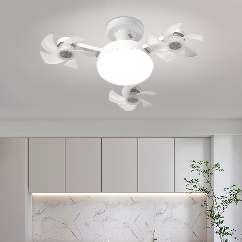 Ceiling Fan with Light& Remote E26 E27 3 Speeds 3Colors 2 Timers Quiet Foldable gallery