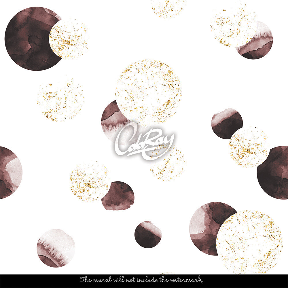 Modern Geometric Gold and brown wheels Easy stick removable wallpaper Pattern gallery