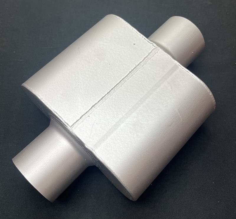 Universal Mufflers,Performance Automotive Exhaust Muffler，Single 3" Silver gallery