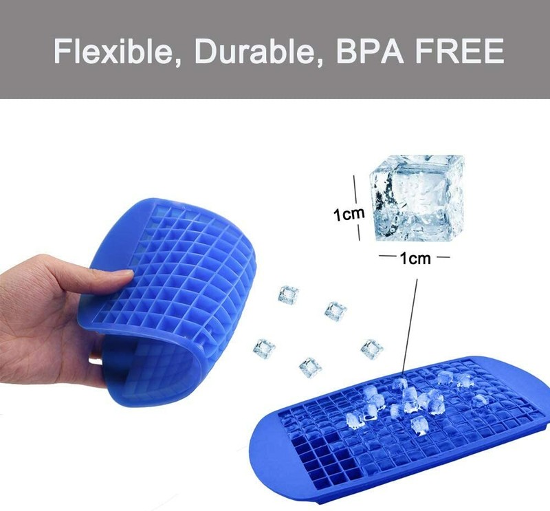 Ice Cube Maker Molds 160 Grids Mini Small Trays Silicone Bar Whiskey Cocktails gallery