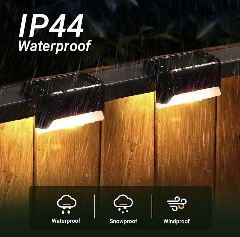 32 Solar Deck Lights Outdoor Waterproof LED Deck Stair Fence Lights gallery