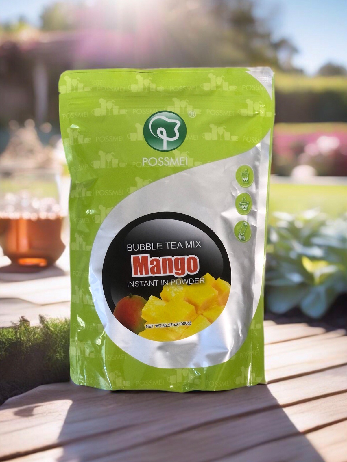 Possmei Bubble Tea Mix Instant Powder, Mango, 35.27 Ounce gallery