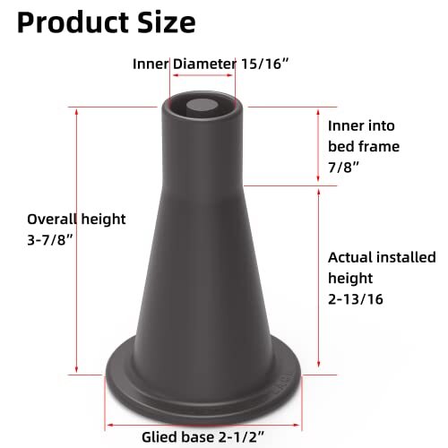 6 Pack Plastic Bed Frame Feet That Replace Wheels on Bed Frame for Stationary gallery