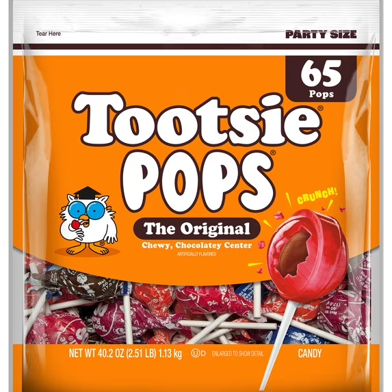 Tootsie Pops, The Original, Assorted Peanut Free and Gluten Free Lollipops, 65 C gallery