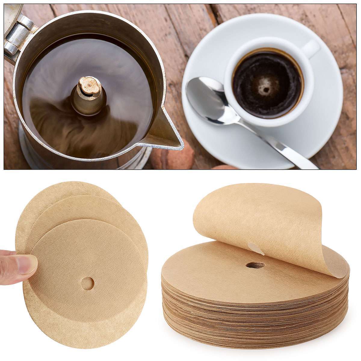 100 Pack 3.7 Inch Percolator Coffee Filters Round Disposable Coffee Filters gallery