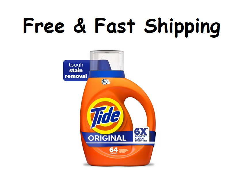 Tide Laundry Detergent Liquid, Original Scent, 64 Loads, 80 FL OZ gallery